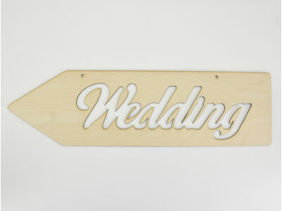 Natúr fa - "Wedding" irányítótábla hagyományos 50cm