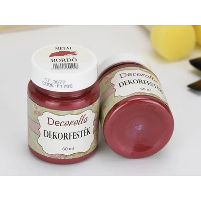 Decorolla metál dekorfesték 60ml bordó