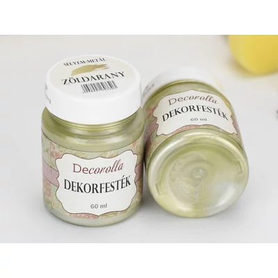 Decorolla selyem-metál dekorfesték 60ml zöldarany