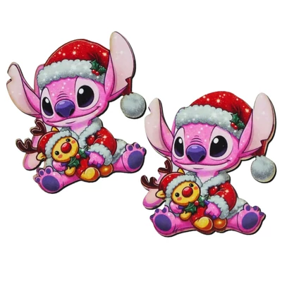 Nyomtatott dekorkarton - Angel (Stitch) karácsonyi figura 2db/csomag Nyomtatott dekorkarton - Angel (Stitch) karácsonyi figura 2db/csomag