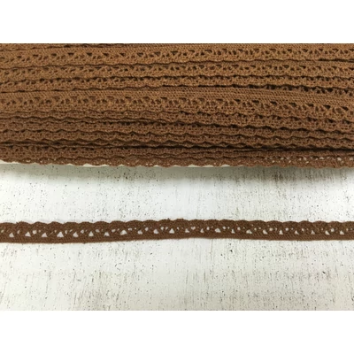 Barna pamut csipke 1cm x 2méter