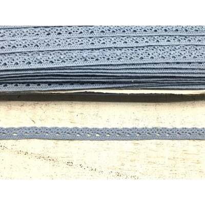 Ódon kék pamut csipke 1cm x 2méter