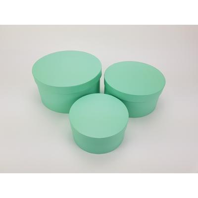 Kerek papírdoboz menta 3db/szett