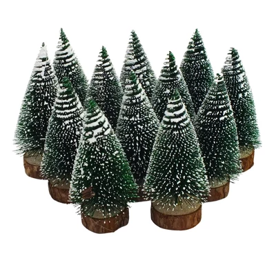 Dekor fenyőfa zöld 12cm 10db/csomag