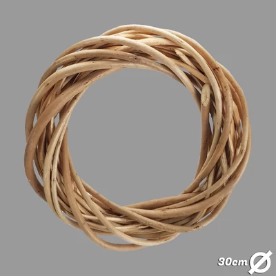 Vessző koszorú natúr 30cm