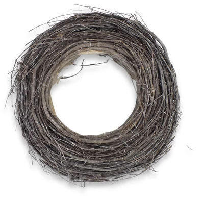 Fészek koszorú szürke 25 cm koszorúalap
