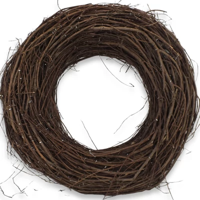 Fészek koszorú barna 43cm