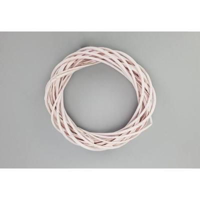 0588  Vessző koszorú pasztell rózsa 30cm 36/#