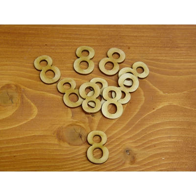 Natúr fa számok 8-as 3cm 10db/csomag