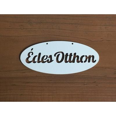 "Édes otthon" áttört ovál táblák  fehér 