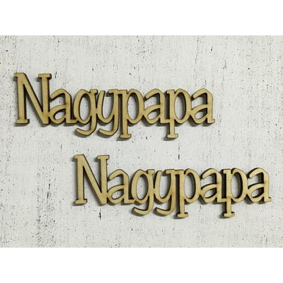 Natúr fa "Nagypapa" felirat 2db/csomag