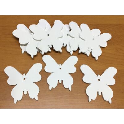 Fa pillangó fehér 7cm 10db/csomag