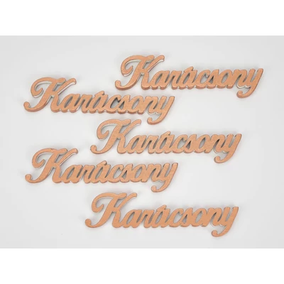 Karácsony felirat metál bronz 10cm 5db/cs 200/#