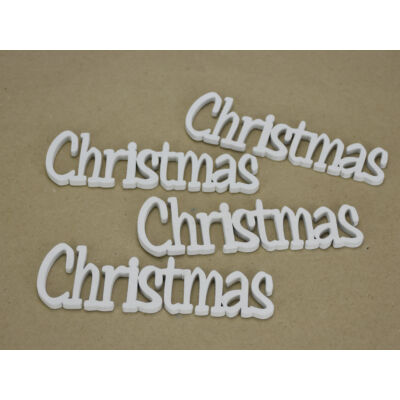Christmas felirat fehér 15cm 4db/csomag
