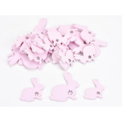 Fa virágmintás nyuszi pink 30db/csomag