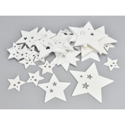 Fehér fa csillagos csillagok 30db/cs 100/#