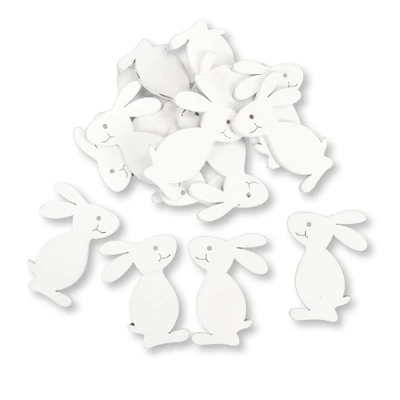 Mosolygós duci nyuszi fehér 15db/csomag - dekoráció virágkötőknek