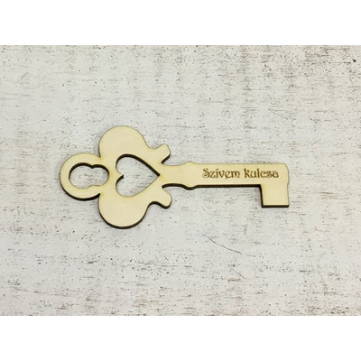 Natúr fa - Kulcs &quot;Szívem kulcsa&quot; 10cm