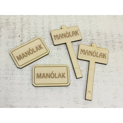 Natúr fa - Manólak kellékek 4db/csomag Natúr fa - Manólak kellékek 4db/csomag