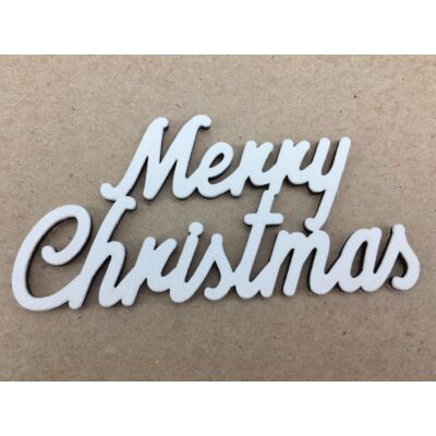 "Merry Christmas" felirat fehér 9,5cm