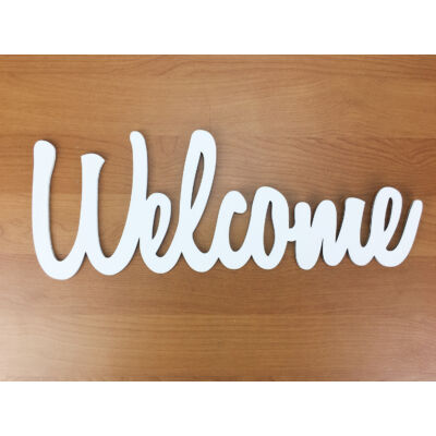 Fa - "Welcome" felirat fehér 35cm