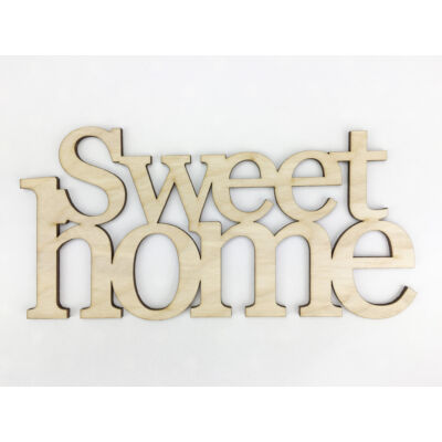 Natúr fa - "Sweet home" felirat koszorúra 11,5x20cm