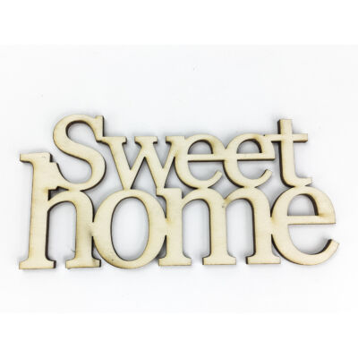 Natúr fa - "Sweet Home" felirat koszorúra 7x14cm