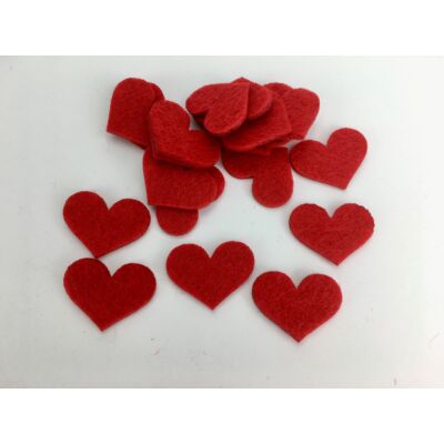Filc - Romantik szív 2x3cm 20db/csomag
