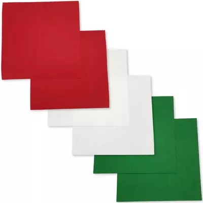 Filc lapok nemzeti színek piros-fehér-zöld 6db/csom
