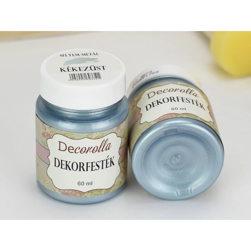 Decorolla selyem-metál dekorfesték 60ml kékezüst