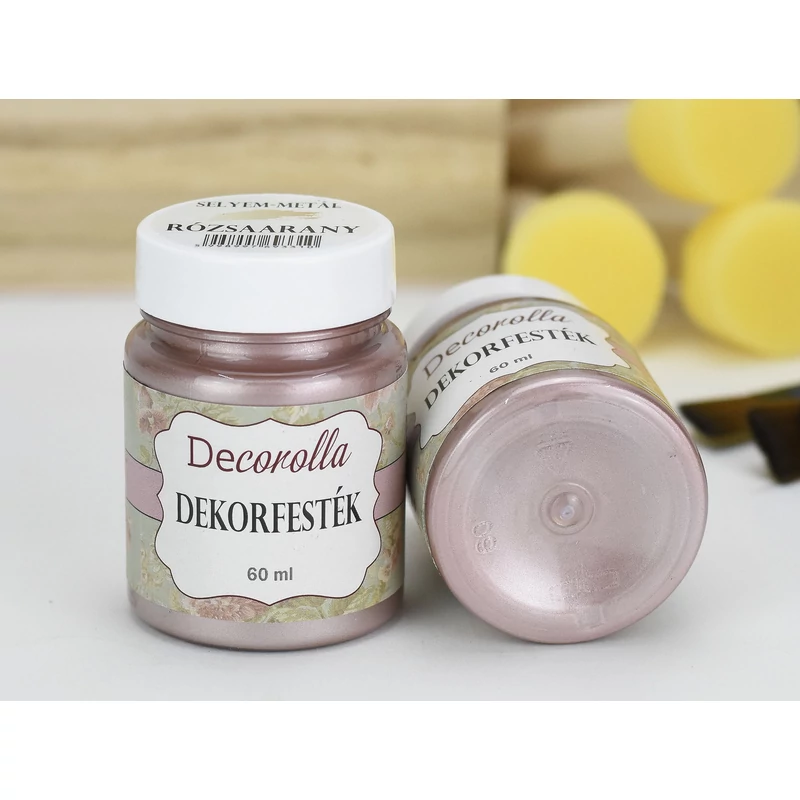 Decorolla selyem-metál dekorfesték 60ml rózsaarany