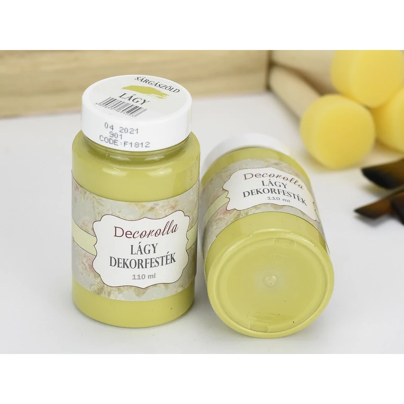 Decorolla lágy dekorfesték 110ml sárgászöld