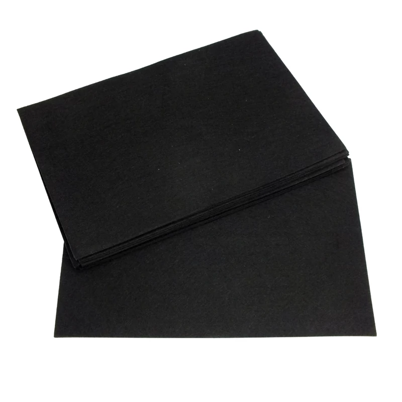 Barkácsfilc, filc lapok 2mm 10db/csomag - Fekete (100/#)