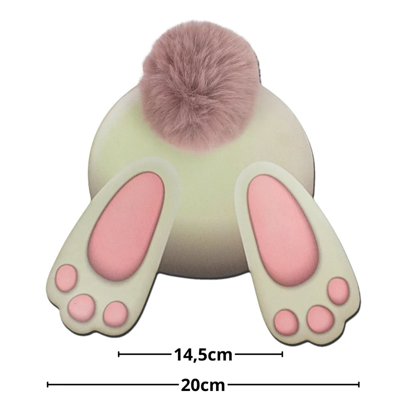 Nyomtatott dekorkarton - Nyuszi popi mályva 20cm