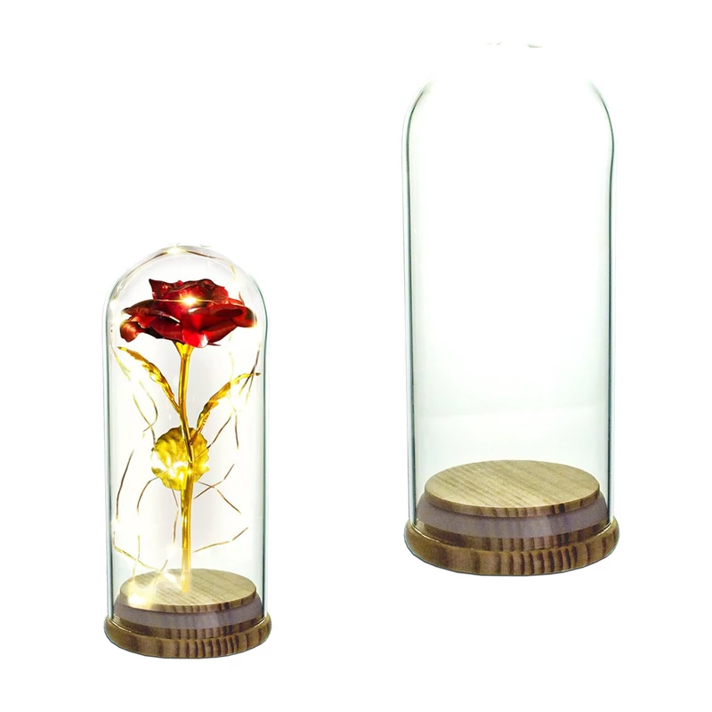 Üvegbúra fa talppal 6,5*15cm 