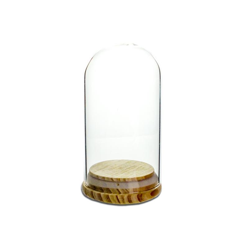 Üvegbúra fa talppal 6,5*12cm 