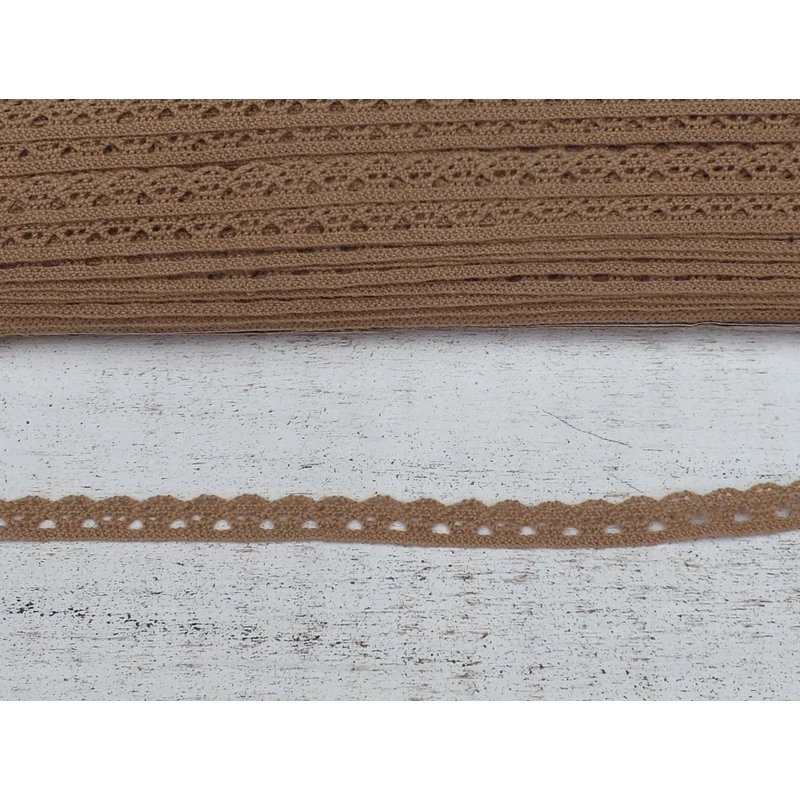 Mogyoró pamut csipke 1cm*2méter