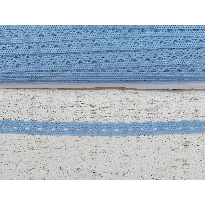 Világoskék pamut csipke 1cm*2méter Világoskék pamut csipke 1cm*2méter