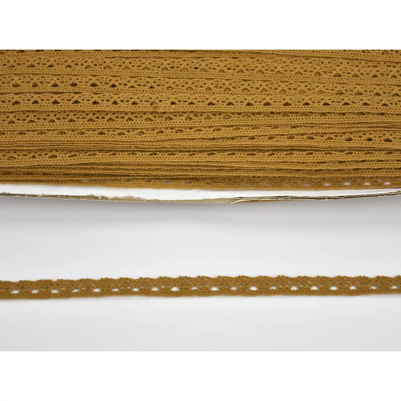 Bronz pamut csipke 1cm x 91,4méter