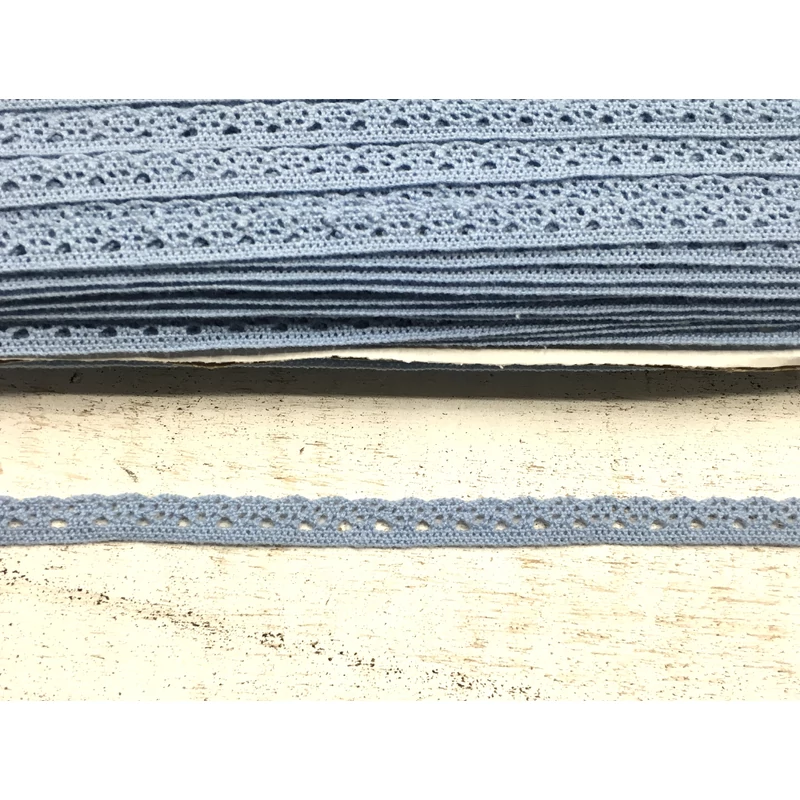 Ódon kék pamut csipke 1cm x 2méter