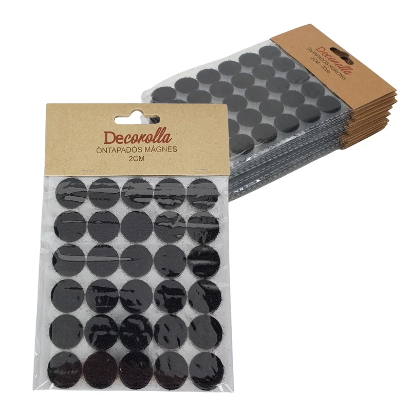 Tépőzár korongok - fekete 30db x 12 csomag - OKOS ÁR