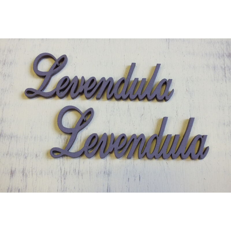 Fa - "Levendula" felirat  lila 2db/csomag