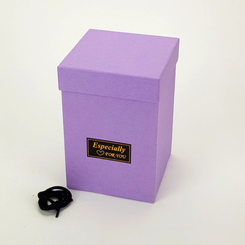 Négyszög papírdoboz "especially for you" lila 6/#