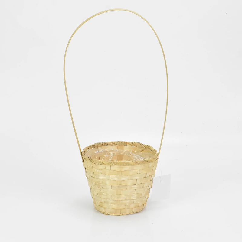 Bambusz füles kaspó natúr 14cm
