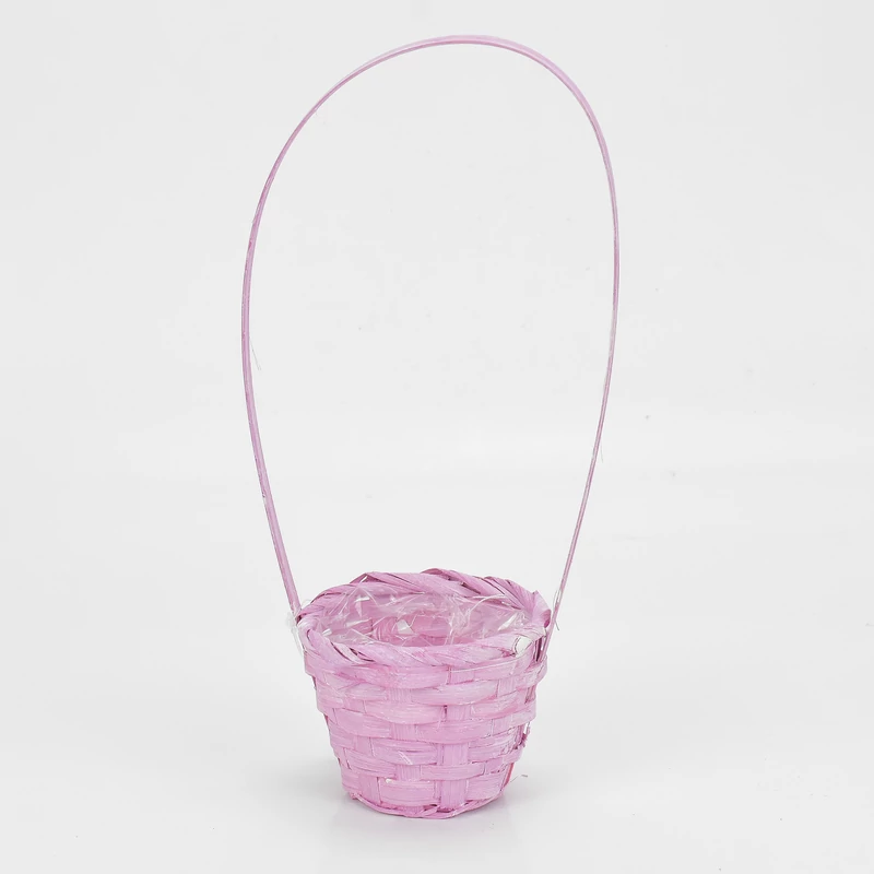 Bambusz füles kaspó rózsaszín 9cm  540/#