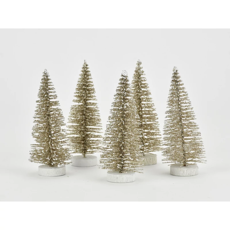 Mini fenyő óarany 8cm 5db/csomag