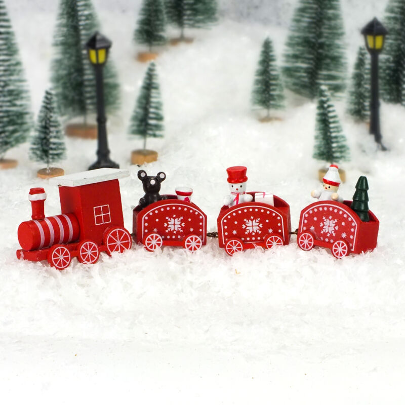 Karácsonyi fa vonat piros