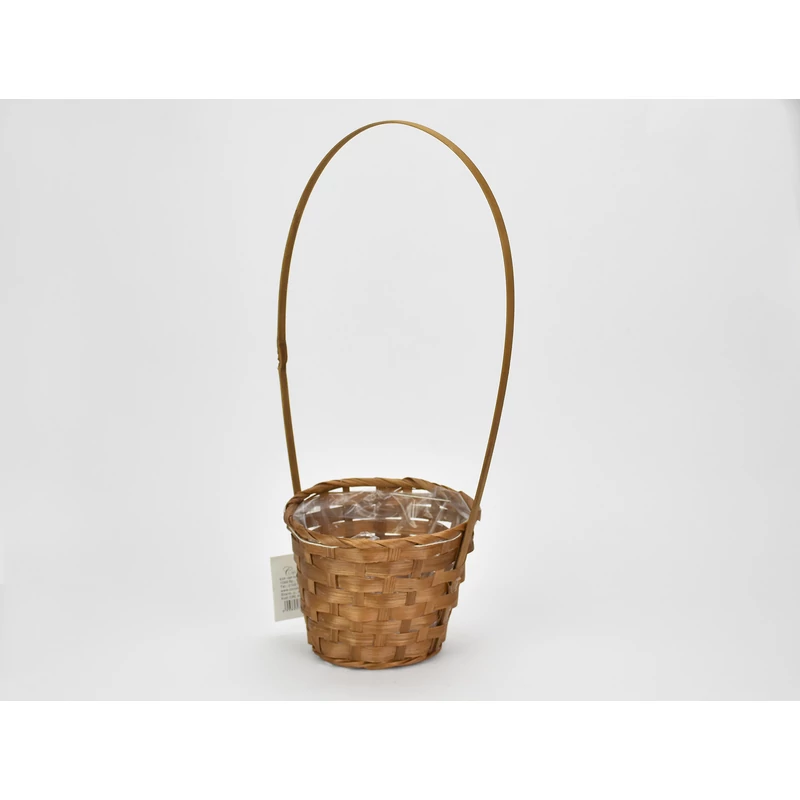 Bambusz füles kaspó barna 14cm  200/#