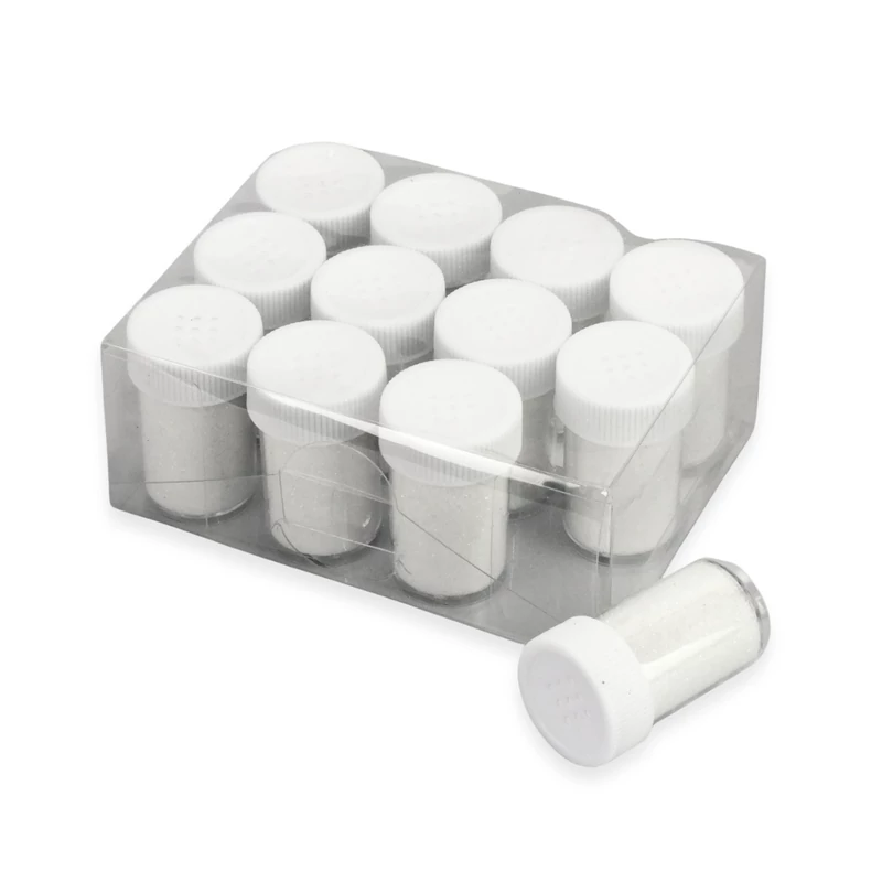Csillámpor fehér 15g, 12db - OKOS ÁR!
