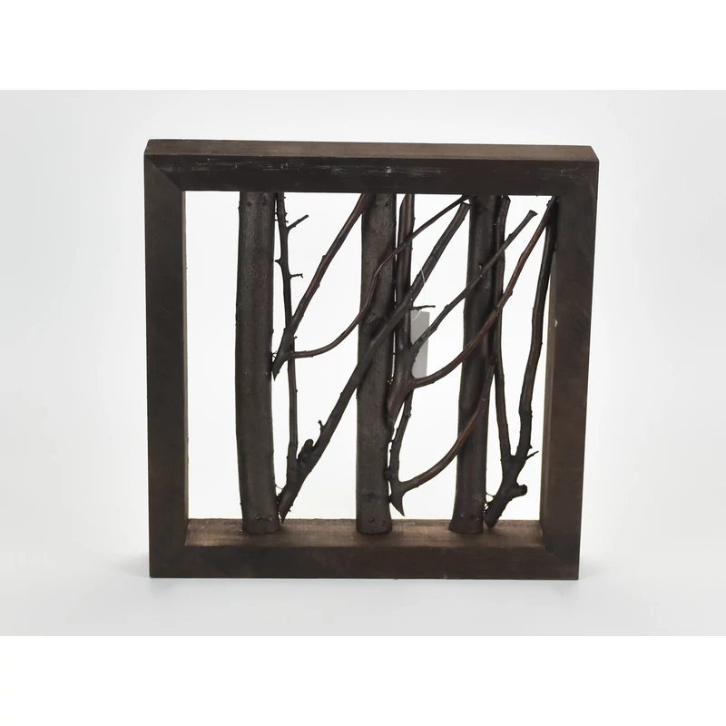 Ágas keret dekoráció barna 30*30*5cm